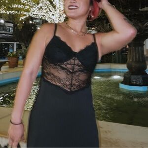 Lace Corset top Maxi Dress